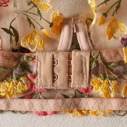 Embroidered Floral Lingerie Set - Image 6